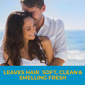 Nizoral bottle staged in bathroom lifestyle conveying fresh scent benefit