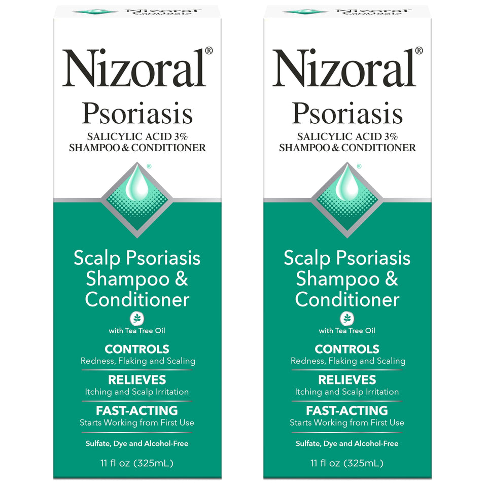 nizoral front packaging 11oz pack of 2 showing product and benefits