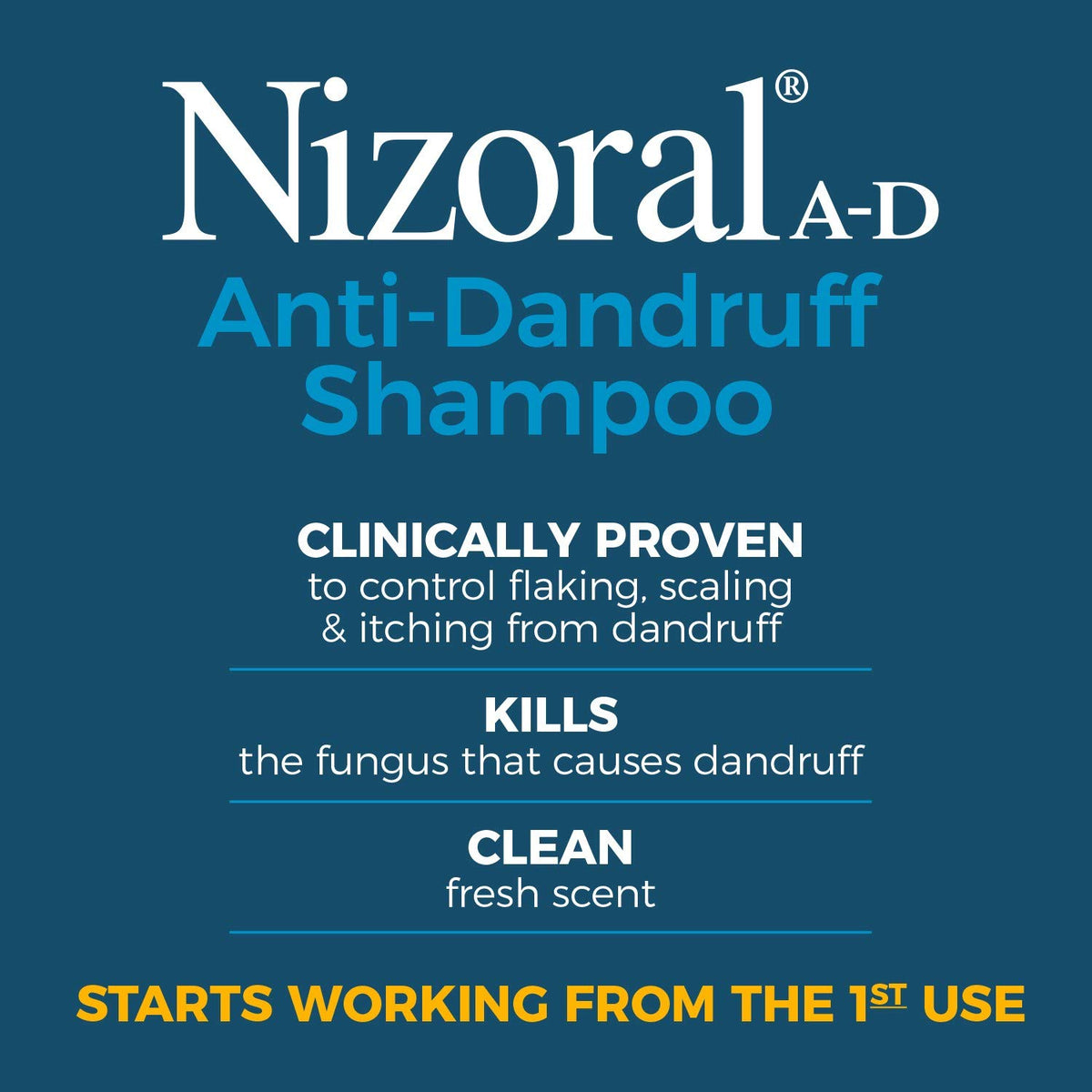 Nizoral hair before and after comparison showing reduced flakes benefit
