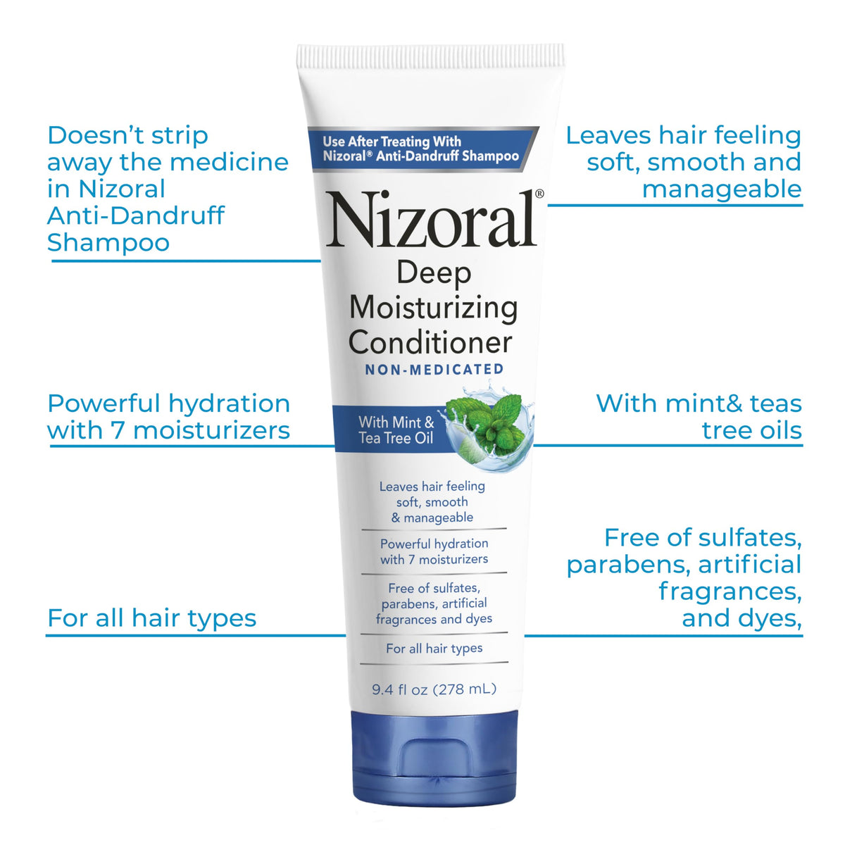 Nizoral bottles in hand size comparison showing portable treatment benefit