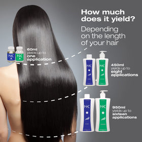 NK Professional Care stylist holding bottle showing professional-grade product confidence
