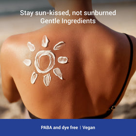 NO-AD label detail with ingredients list emphasizing octinoxate-free formula