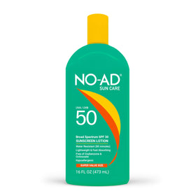 NO-AD pump dispensing lotion demonstrating easy application and quick coverage