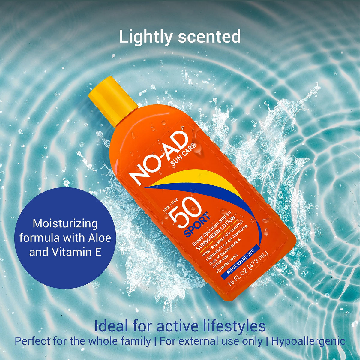 NO-AD applied by athlete on beach demonstrating water resistant sport protection
