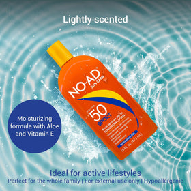 NO-AD applied by athlete on beach demonstrating water resistant sport protection