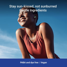 NO-AD label detail highlighting SPF 50 and ingredient highlights