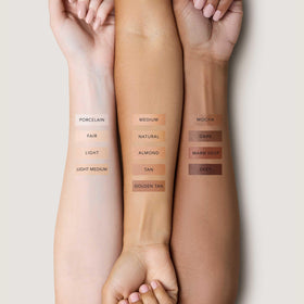 No Makeup Makeup half-face before and after demonstrating subtle coverage benefits