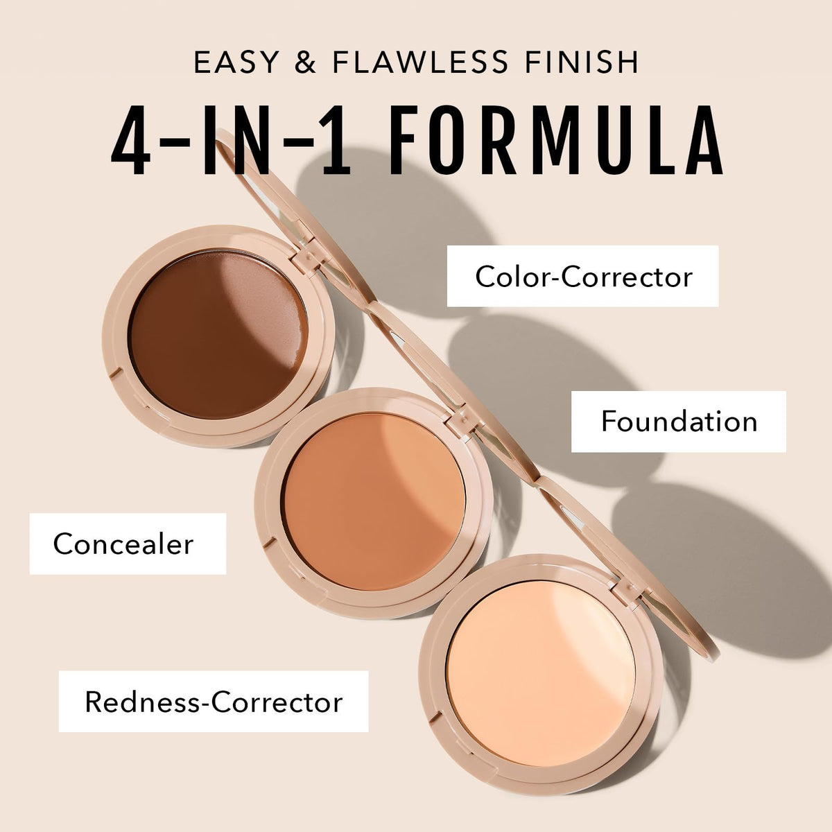 No Makeup Makeup duo opened revealing dual chambers for brush and sponge convenience