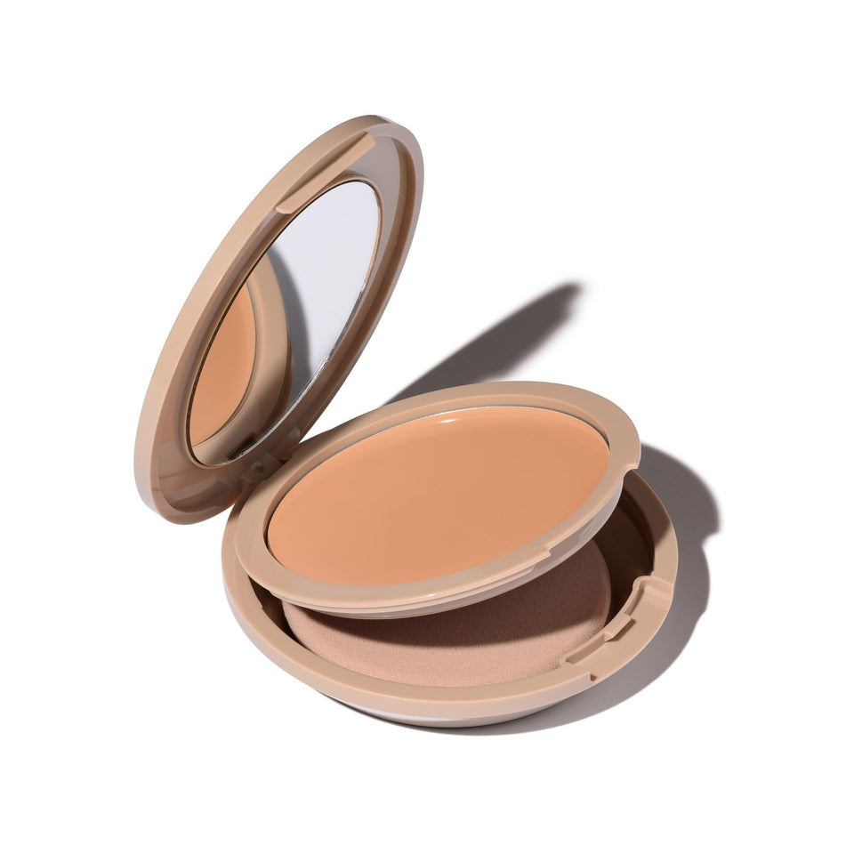 No Makeup Makeup foundation front packaging showing compact balm, easy-to-carry