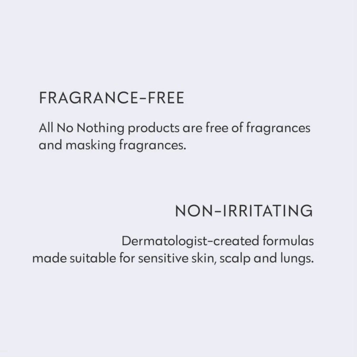 No nothing bathroom lifestyle shot showing gentle routine for sensitive scalp benefit