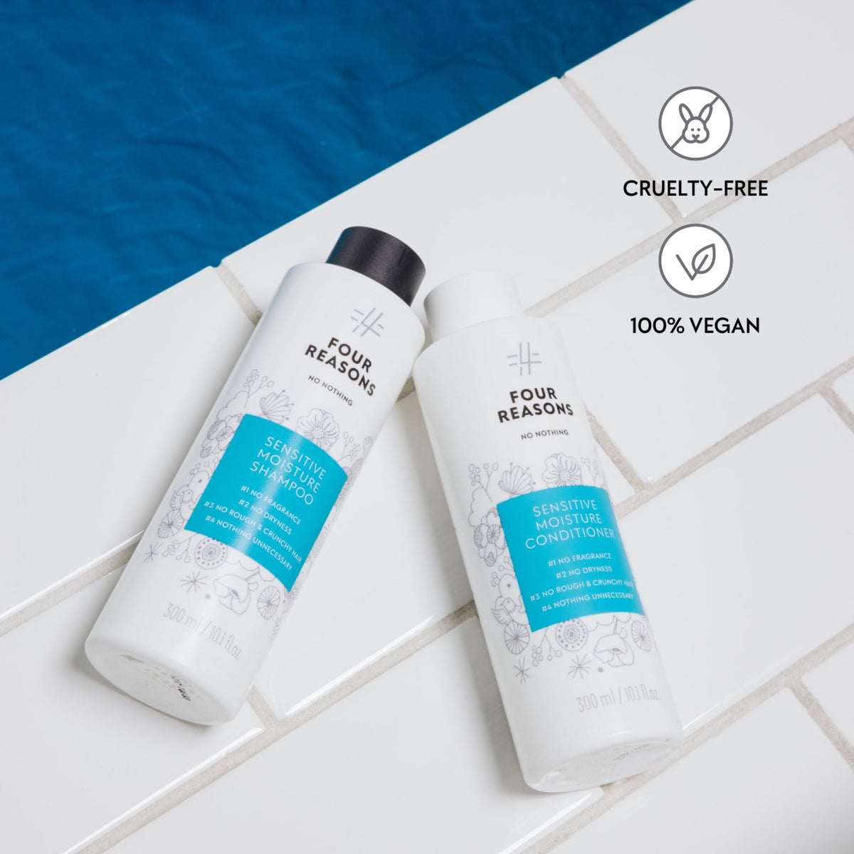 No nothing shampoo lathered in hand during shower for gentle cleansing benefit