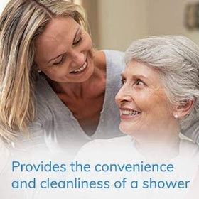 No-Rinse used by caregiver at bedside providing hygienic convenience