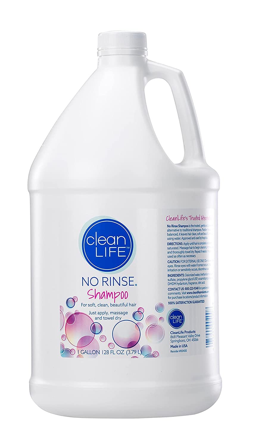 No-Rinse brand front label on 128 fl oz bottle showing product name and benefits
