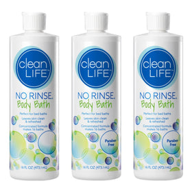 No-Rinse front packaging showing three bottles and label, brand clarity and value