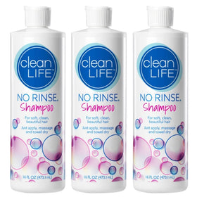 No-Rinse bottle front view showing label and size for clear identification and convenience