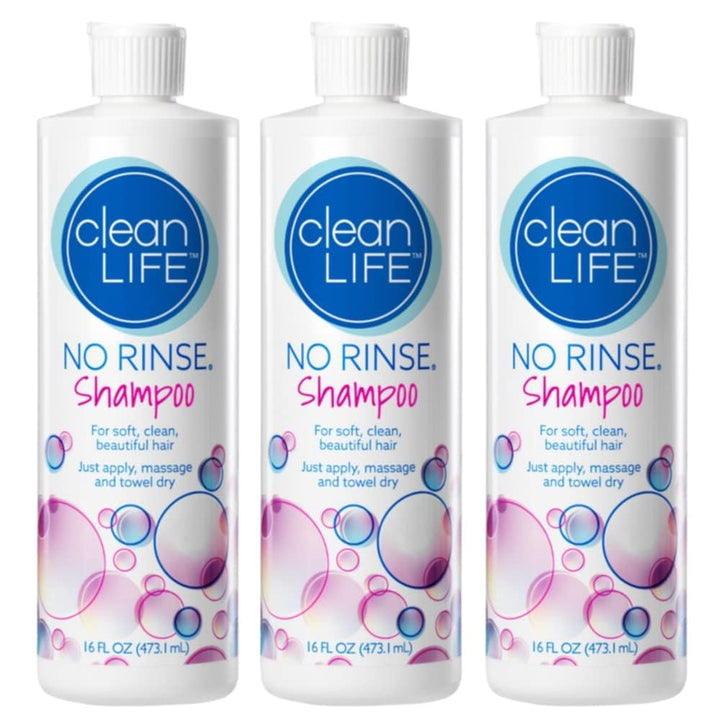 No-Rinse bottle front view showing label and size for clear identification and convenience