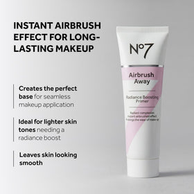 No7 texture close-up of primer dispensed to show lightweight, blendable finish
