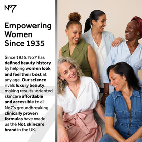 No7 ingredients label closeup highlighting hyaluronic acid and extracts