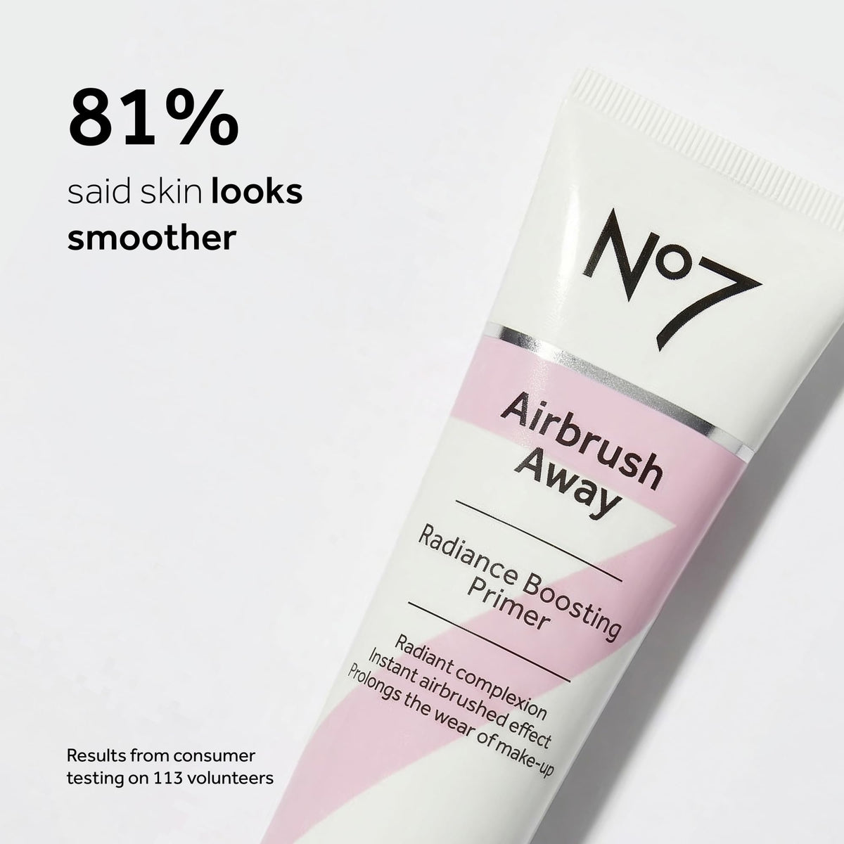 No7 used with foundation to show improved blendability and seamless makeup result