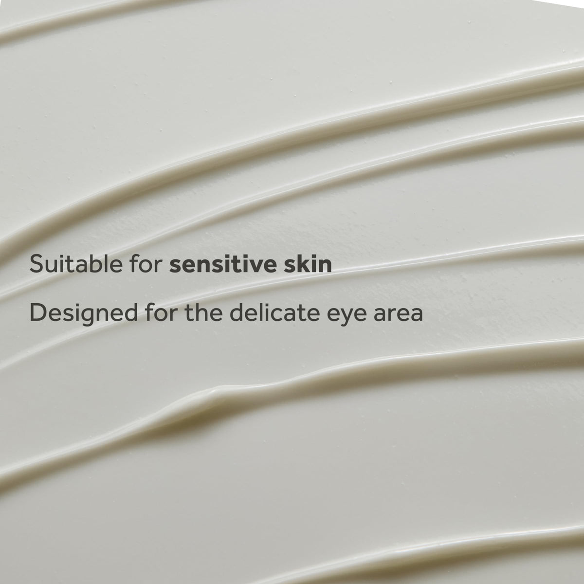 No7 application under eye with gentle tap, demonstrating reduced puffiness