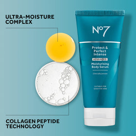 No7 serum applied to legs demonstrating smoother skin benefit