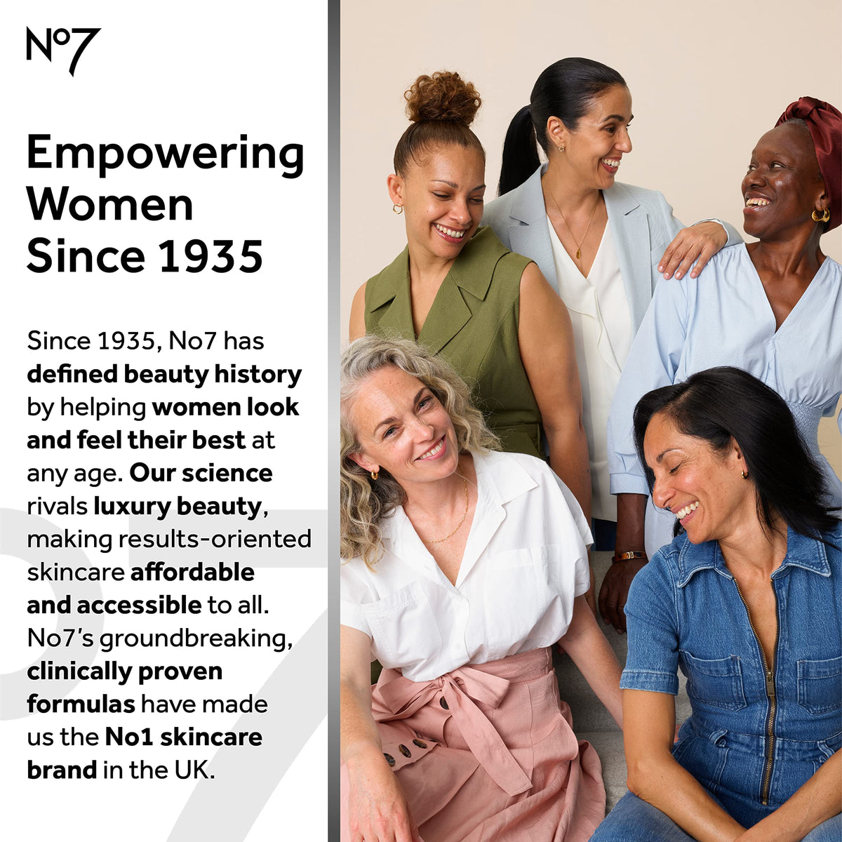 No7 bottle on vanity lifestyle setting showing everyday routine and elegant storage benefit