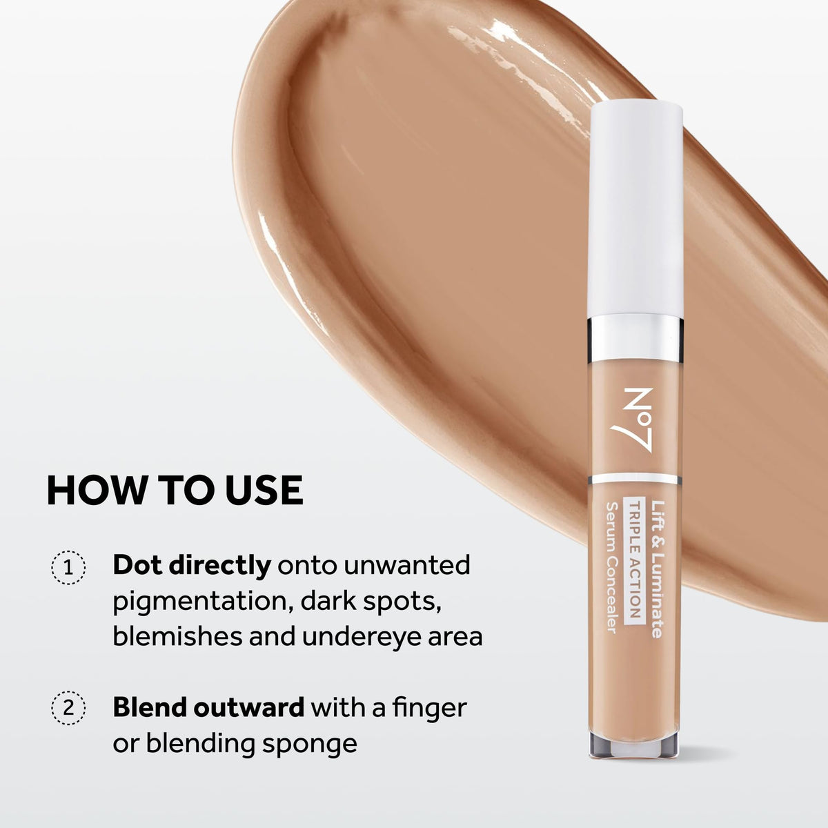 No7 targeted blemish coverage on cheek, brand conceals spots cleanly