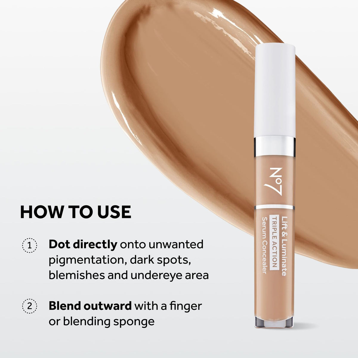 No7 concealer in hand for size comparison and travel-friendly benefit