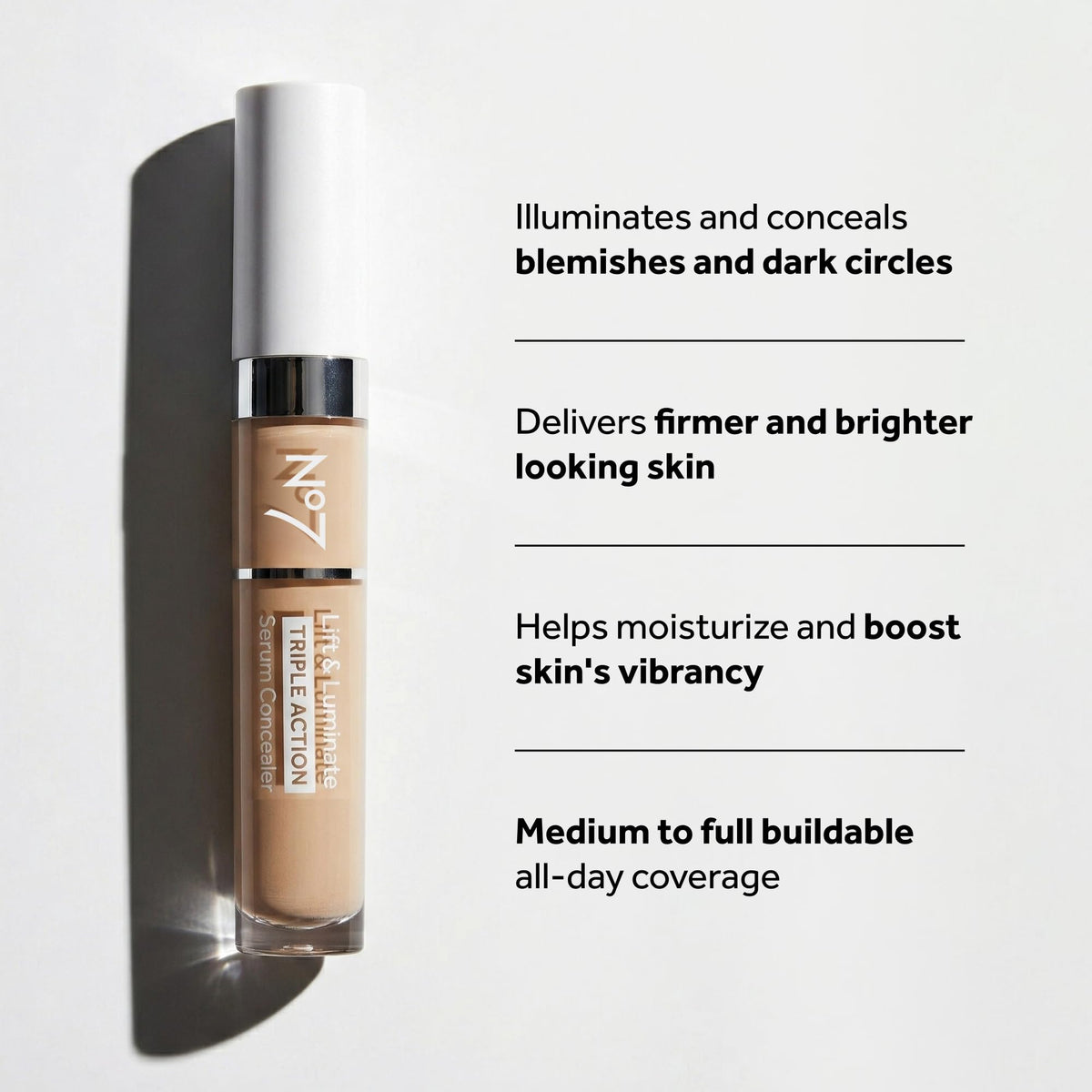 No7 texture swatch on skin displaying creamy blendability and coverage
