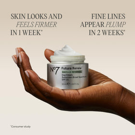 No7 cream on hand demonstrating quick absorption and non-greasy feel