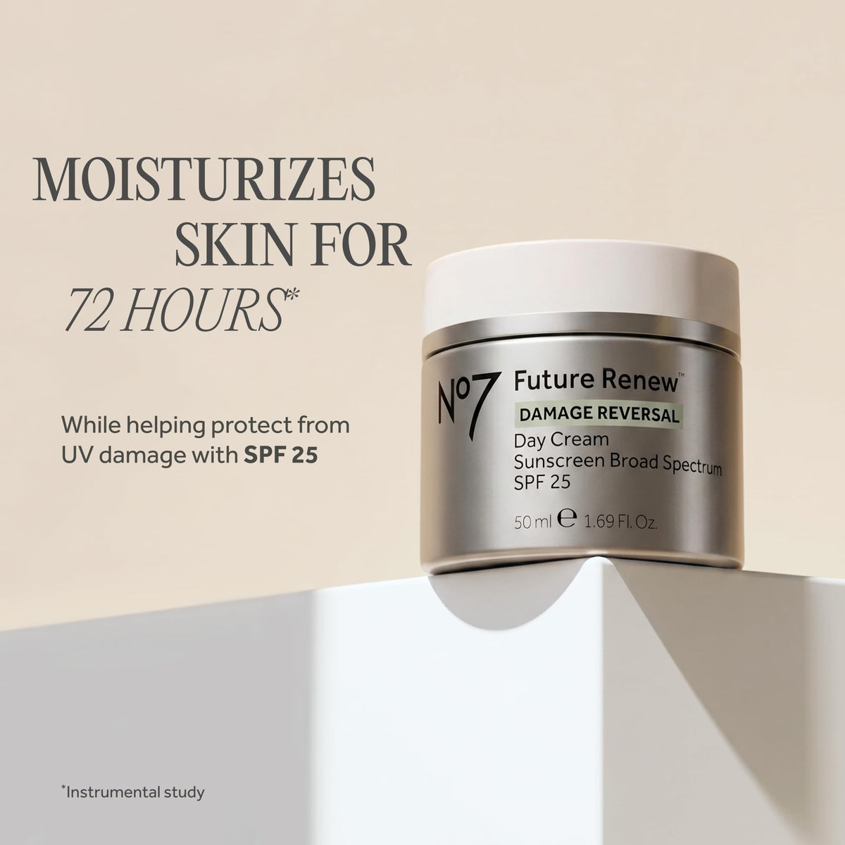 No7 cream texture close-up highlighting smooth hydrating formula