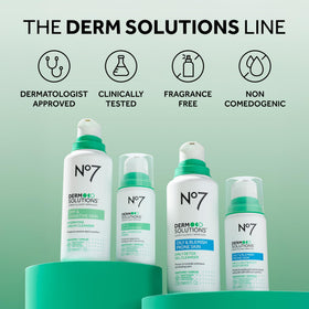 No7 bottle on bathroom shelf lifestyle shot conveying daily use convenience