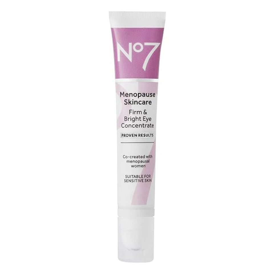 No7 front packaging showing product and clear benefit for menopausal skin