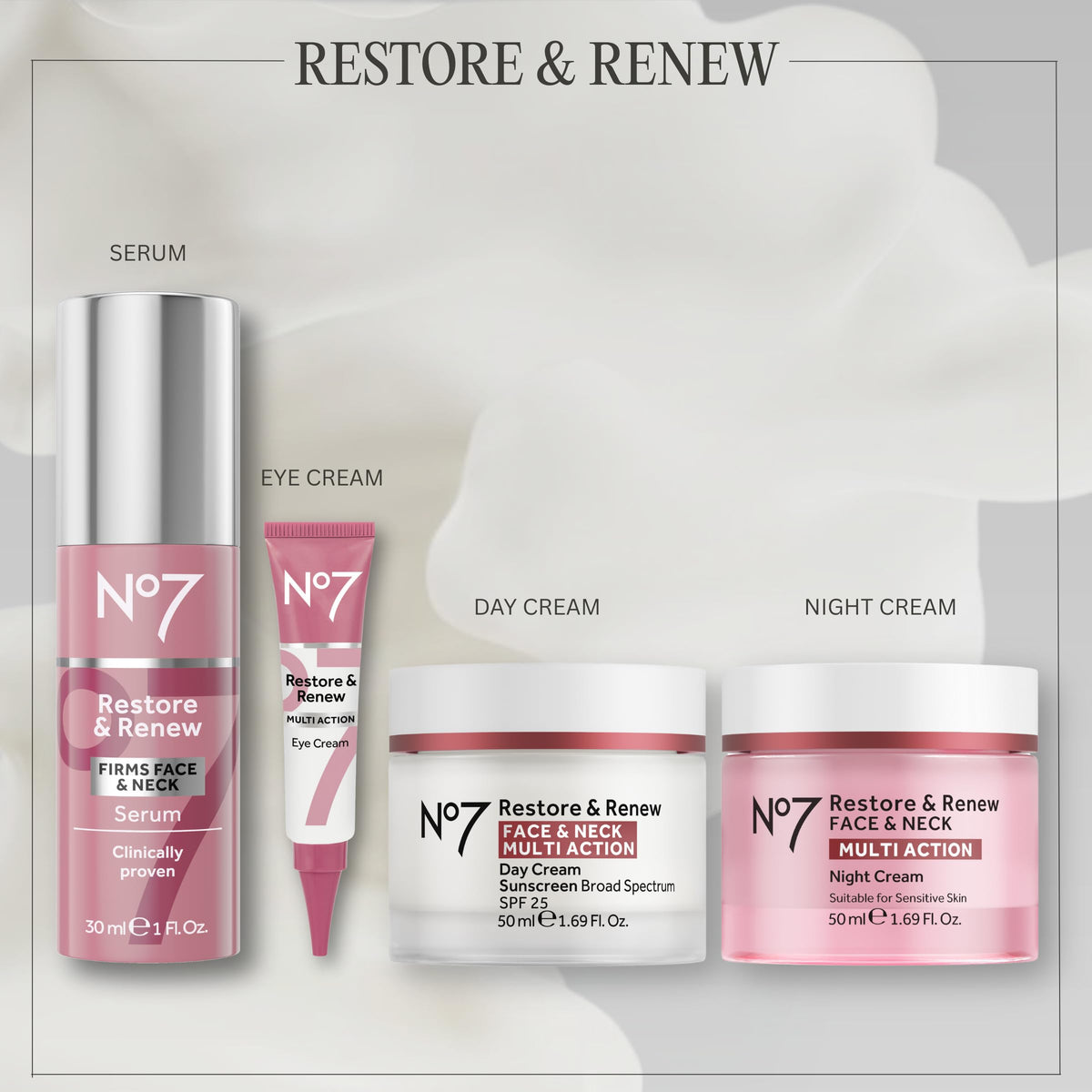 No7 tube on bathroom vanity with mirror, lifestyle clarity and daily routine ease