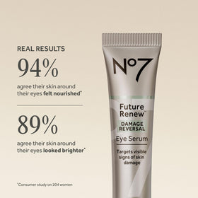 No7 applying eye serum under eye showing gentle application and smoothing effect