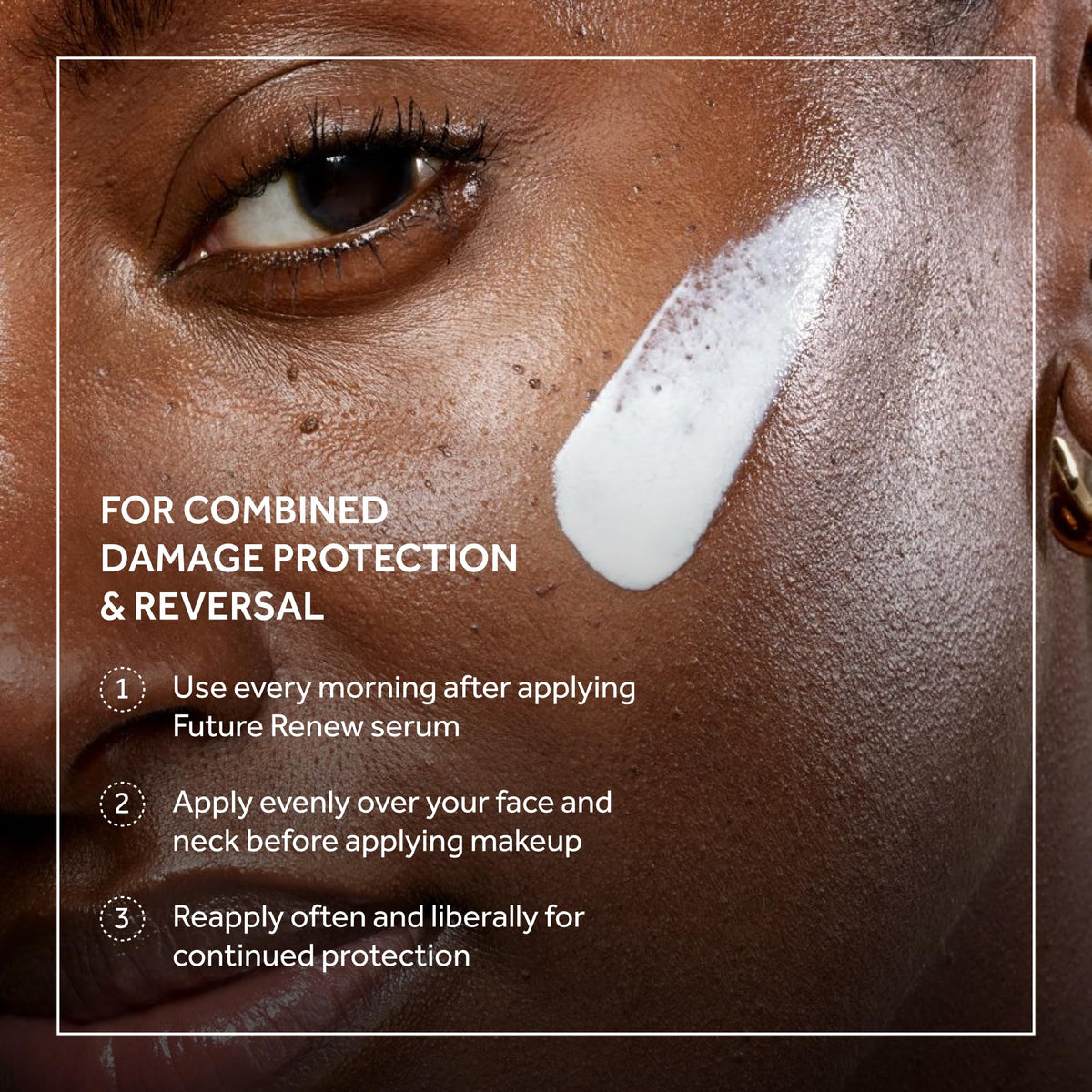 No7 on face showing invisible finish and smooth appearance