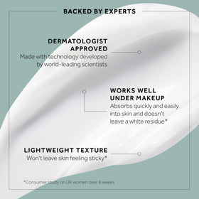 No7 day cream swatch on skin showing smooth finish and SPF protection benefit
