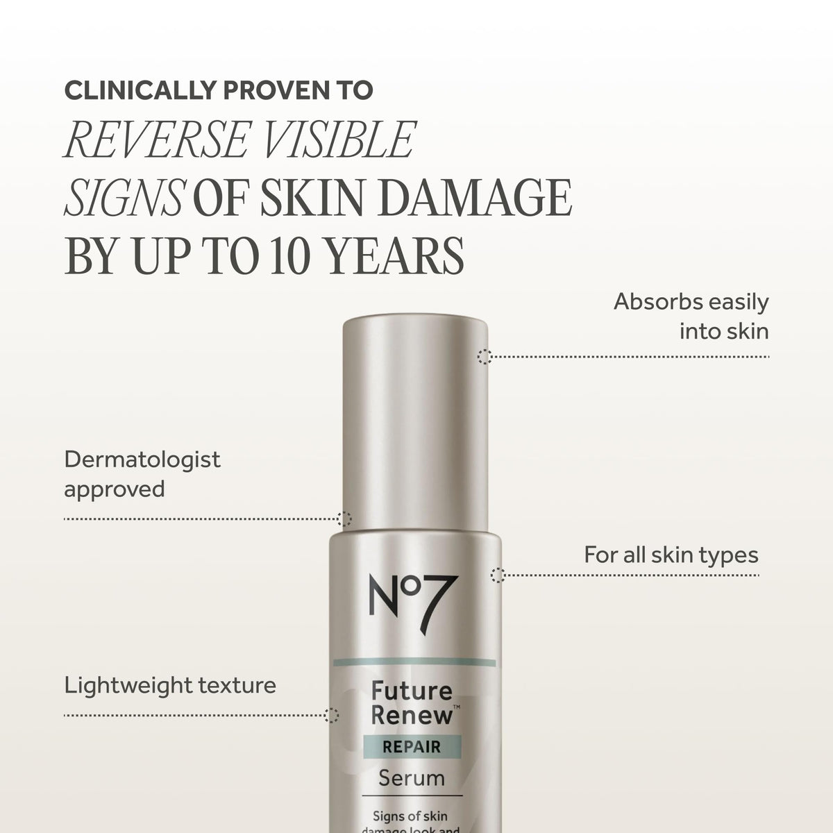 No7 serum on bathroom vanity in everyday skincare setting