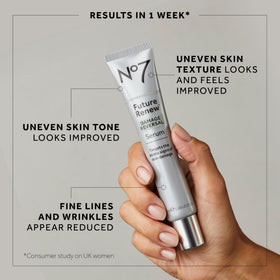 No7 night cream spread on wrist showing rich hydration and overnight renewal benefit