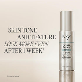 No7 serum on hand showing smooth texture and lightweight finish