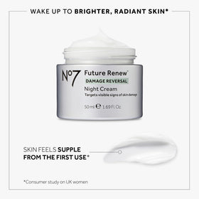 No7 serum drop close-up on fingertip showing lightweight texture and fast absorption benefit