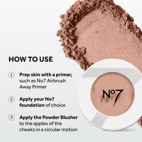 No7 brush picking up Honey blush for easy application