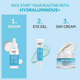 No7 hand applying serum to face demonstrating easy layering and immediate hydration