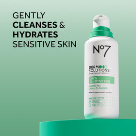 No7 pump and label close-up highlighting formula information and trust