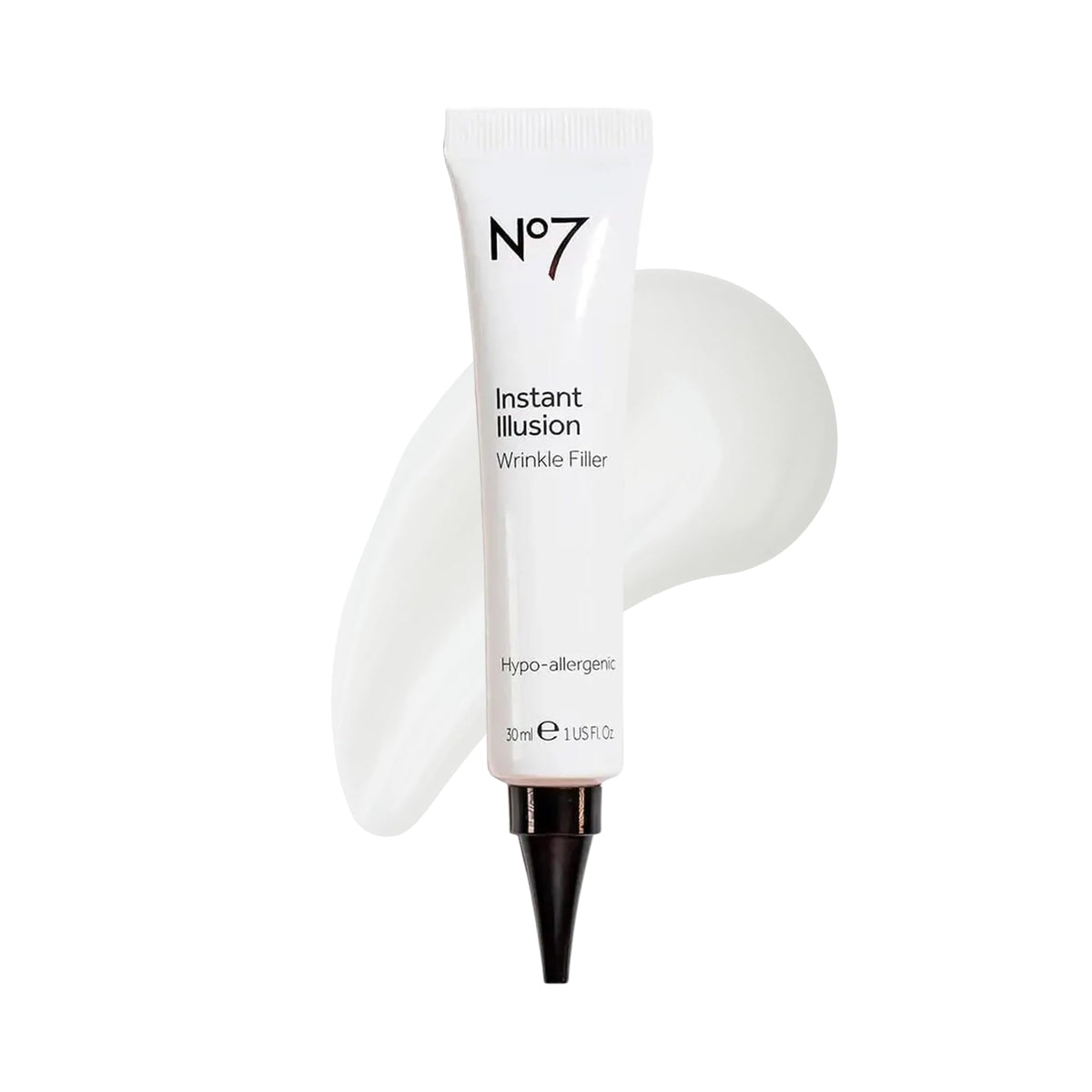 No7 front packaging showing product and branding, promotes instant smoothing