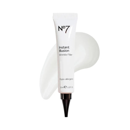 No7 front packaging showing product and branding, promotes instant smoothing