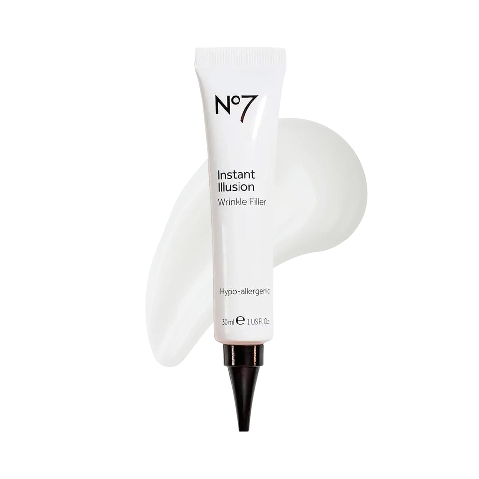 No7 front packaging showing product and branding, promotes instant smoothing