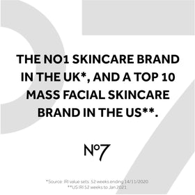 No7 in a makeup bag by mirror showing radiant everyday use
