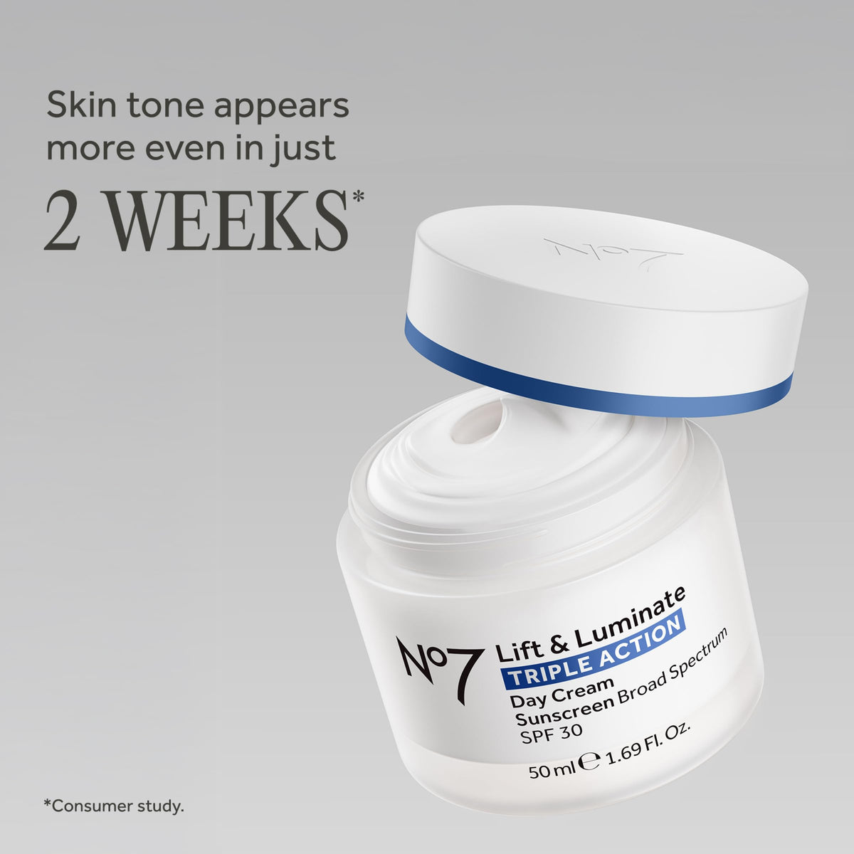 No7 texture close-up highlighting creamy consistency for smooth absorption benefit