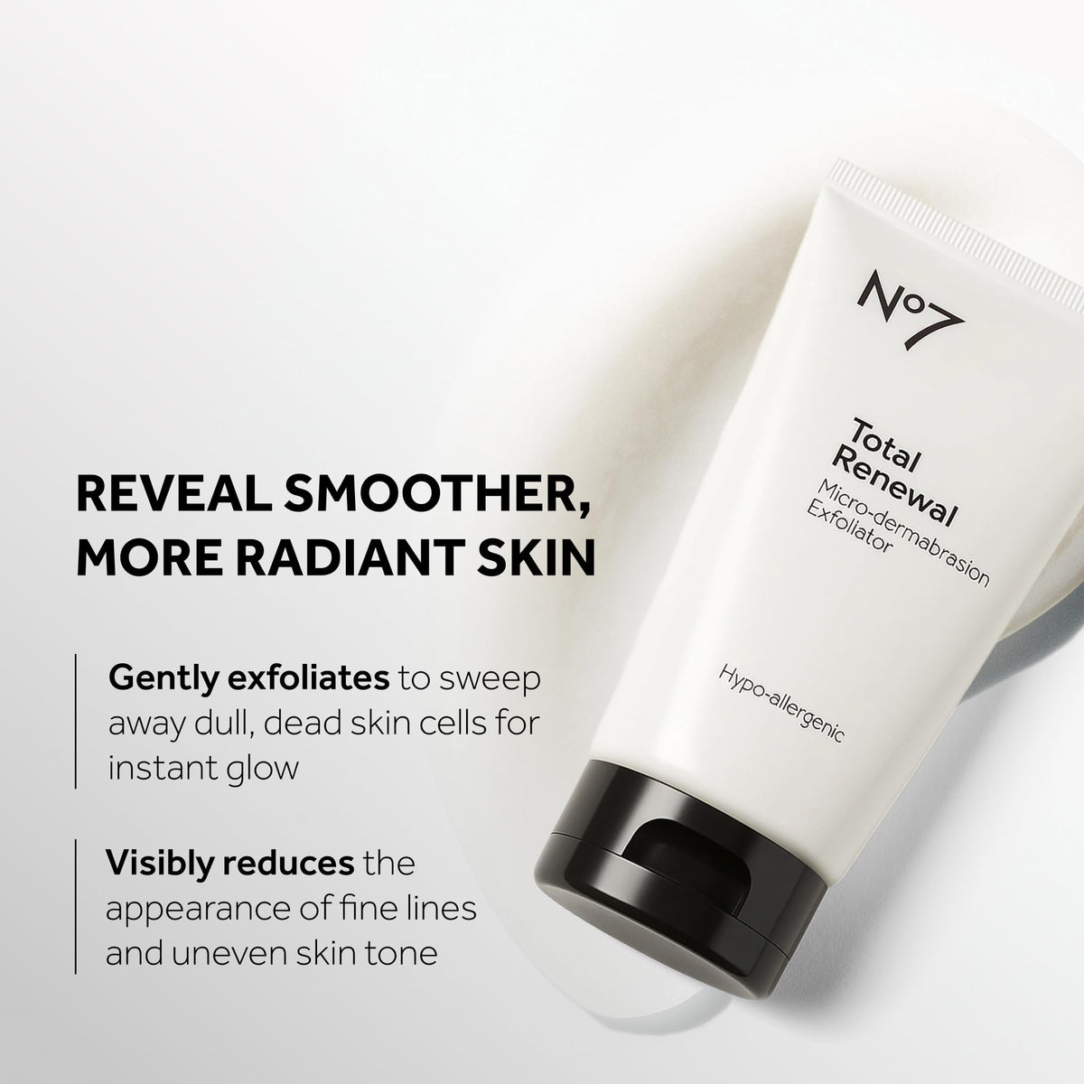 No7 texture closeup illustrating microcrystals and gentle exfoliation benefit